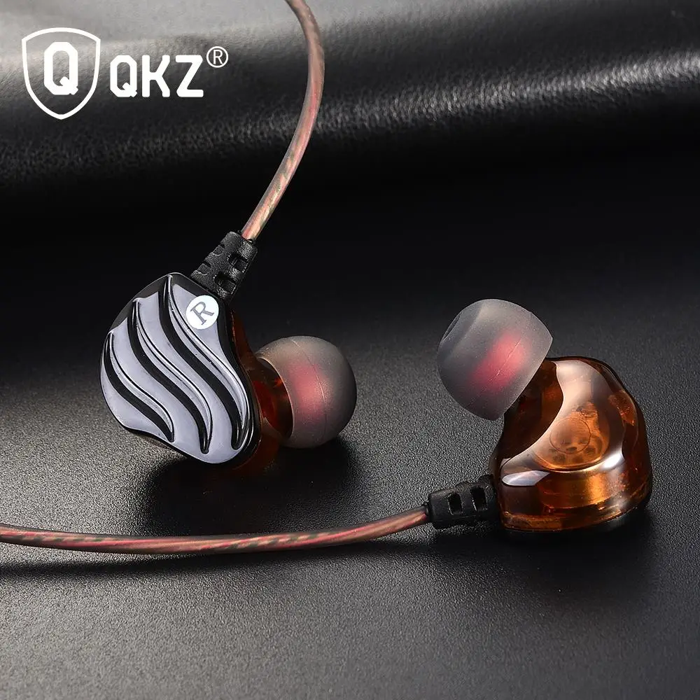 QKZ KD4 двойной блок привода в ухо наушники с шумоподавлением HD HiFi гарнитура Супер