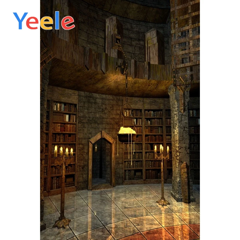 buy Yeele Students Vintage Photography backdrops Book shelf in Library graduation season backgrounds Photographic for photo studio