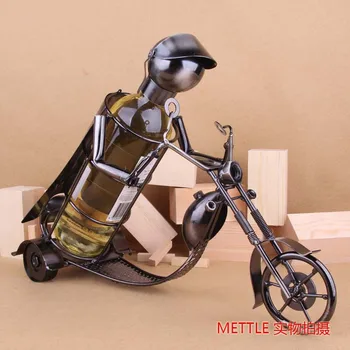 

Zakka grocery handicrafts vintage car styling wine rack Wrought iron crafts, metal crafts, home decoration, red wine, gifts