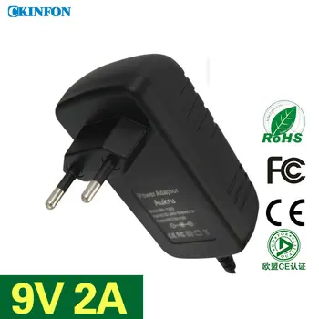 

20Pcs/Lot Power Adapter 9v2a European Regulation Pos Machine Monitoring Power Supply Charger Dc Power Foot Safety