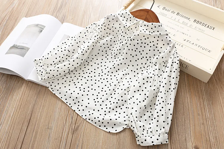 Camisas para Bebê Meninas Chiffon Camisa Blusa Vinho Vermelho Dot Manga Longa Primavera Menina Básico Roupas 2020 Crianças Bonito Topos 15 Weddings & Events