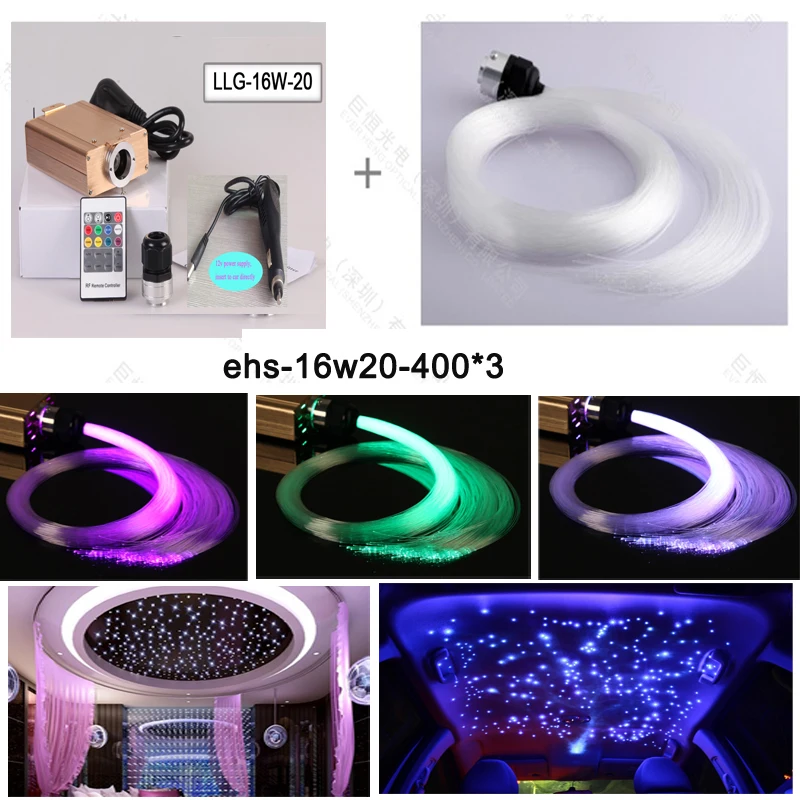 Free shipping Car roof 12v 16w ceiling starry star fiber optic light for car ceiling decoration
