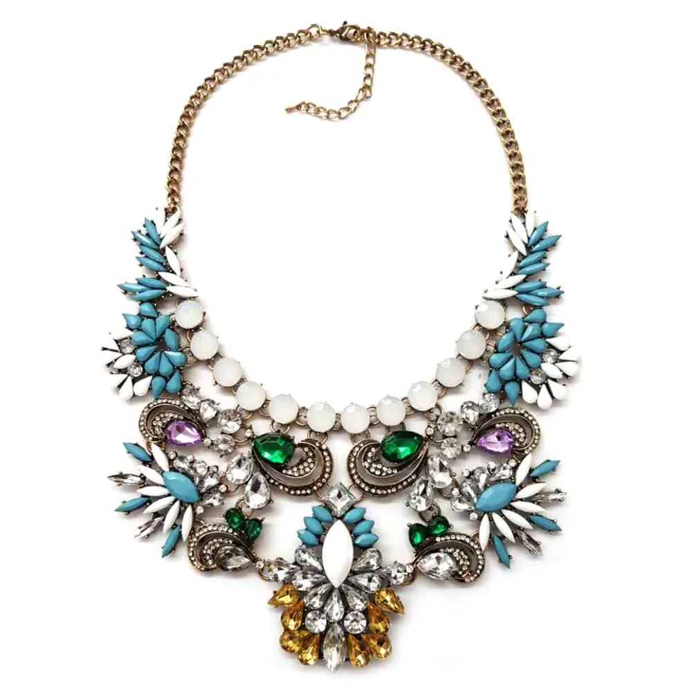 HOT SALE rhinestone statement necklace women jewelry necklace&pendants