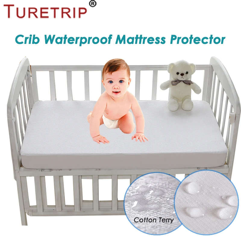 Turetrip 72x132cm Cotton Terry Waterproof Mattress Protector For Baby
