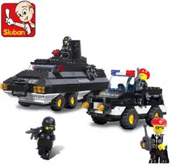 Кэндис Го пластиковые игрушки Building Block собрать модель игры полиции бронированный автомобиль команда патруль на день рождения подарок на