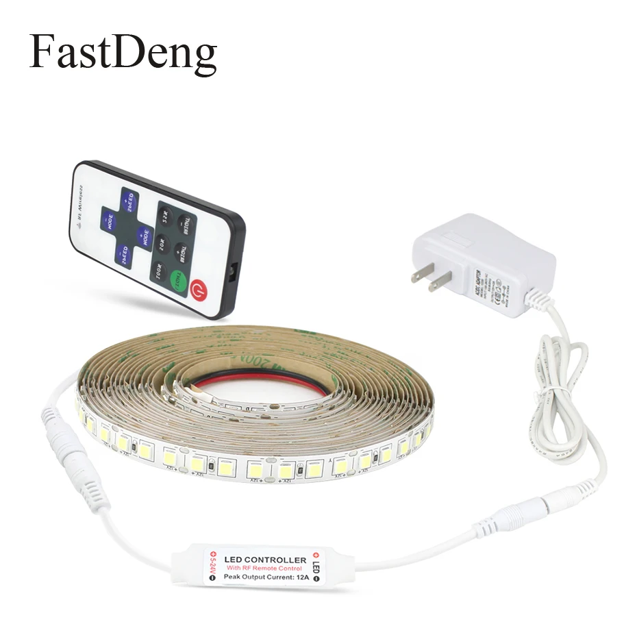 #Best Dimmable 5M LED Strip Light 4040SMD Non Waterproof LED Tape With Remoter Control For Under Cabinet Light Stairs Kitchen Lighting