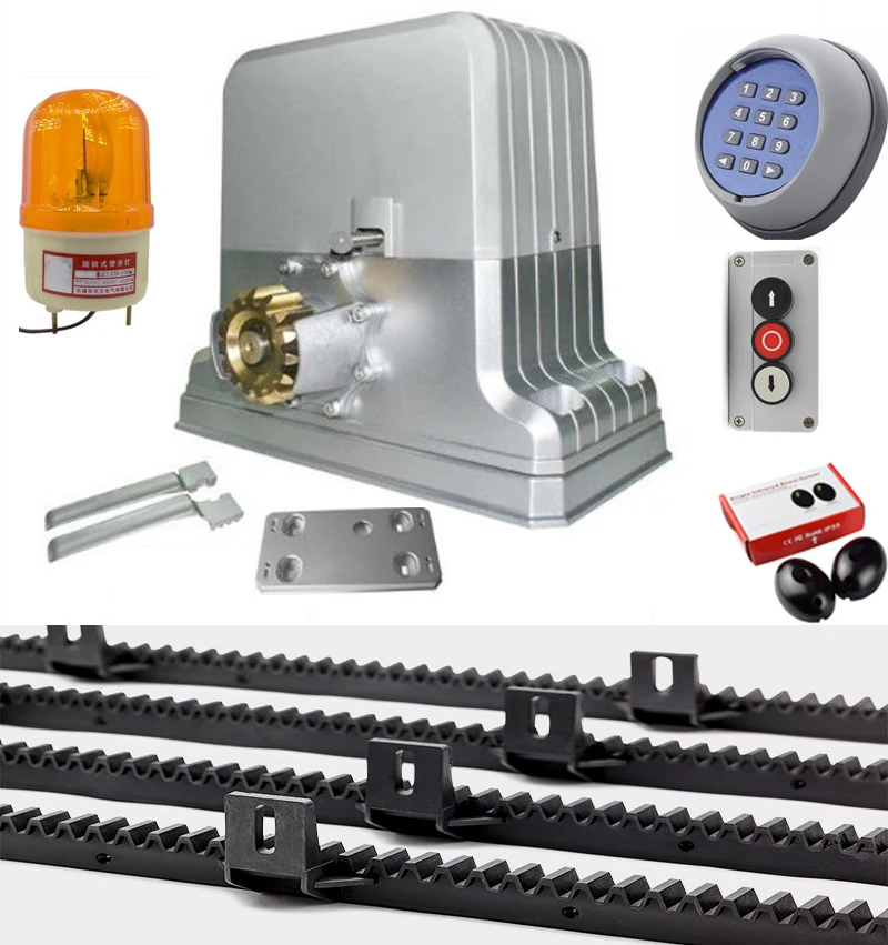 

1800kg automati gate opener motor operator kits with 6 or 7m nylon racks(lamp, photocell, keypad, button optional)