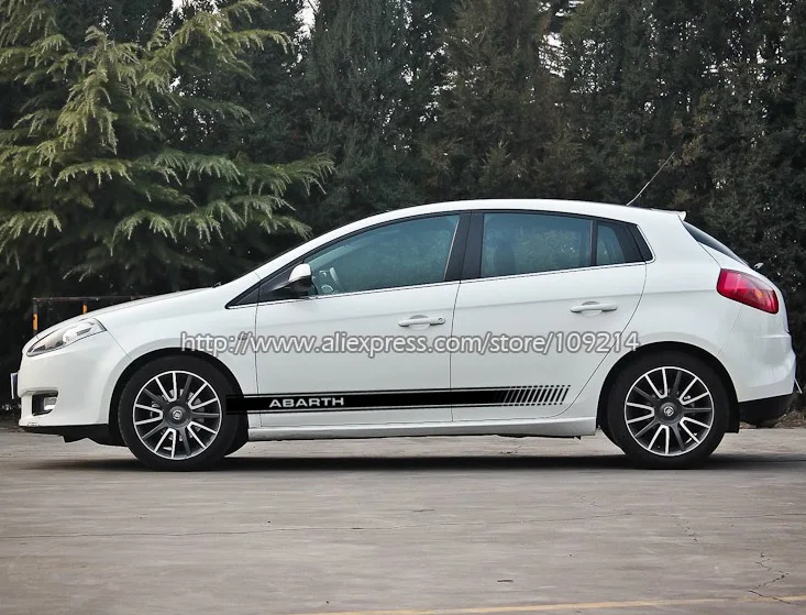 Наклейки с боковыми полосками для Fiat Abarth Punto 500 панда Браво тип A графические