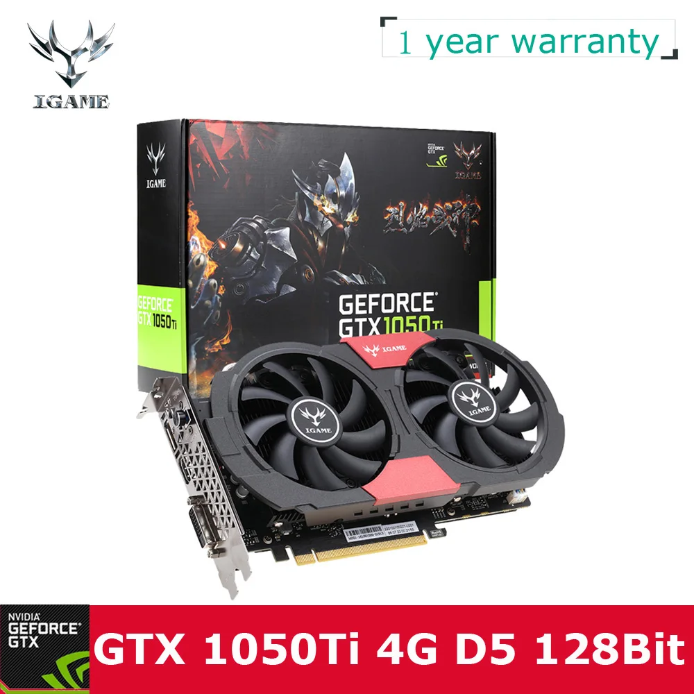 iGame 1050Ti Colorful NVIDIA GeForce GTX 1050 Ti GPU 4GB GDDR5 128bit Gaming Video Cards Graphics
