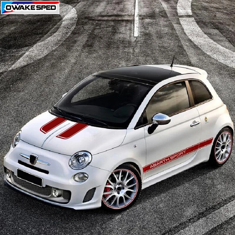Fur Fiat 500 Abarth Sport Streifen Auto Haube Sowohl Seite Aufkleber Auto Korper Decor Vinyl Decals Aussen Zubehor Car Stickers Aliexpress