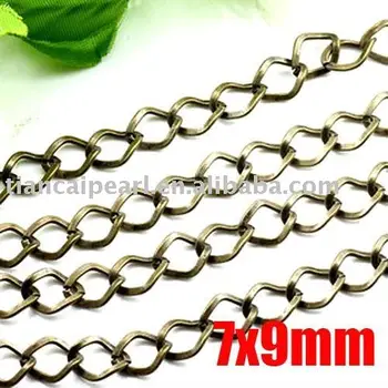 

7x9mm Bronze Antique Brass Link Chain Jewelry Findings Jewelry Accessories