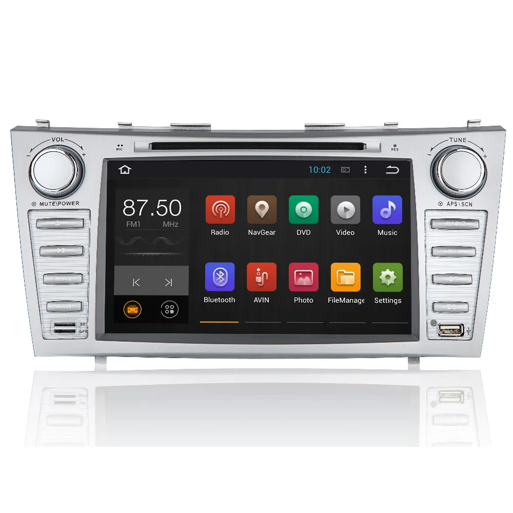 Perfect 2G RAM Quad Core Android 7.1 Car DVD GPS Navigation for Toyota Camry 2007 2008 2009 2010 2011 Head Unit Radio Bluetooth Wifi 0