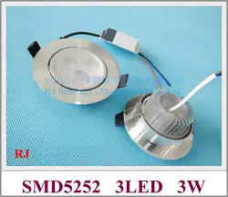 Светодиодный потолочный светильник 3 Вт 3*1 Вт 3 светодиодный SMD5252 потолок Светодиодный прожектор лампы AC85V-265V вход алюминиевый высокий яркий