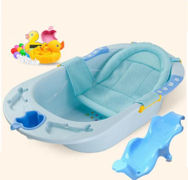 Дешевая детская пластиковая Ванна, китайские товары для ванной, пластиковая Ванна для новорожденных, ванна для подарка бесплатно - Цвет: blue