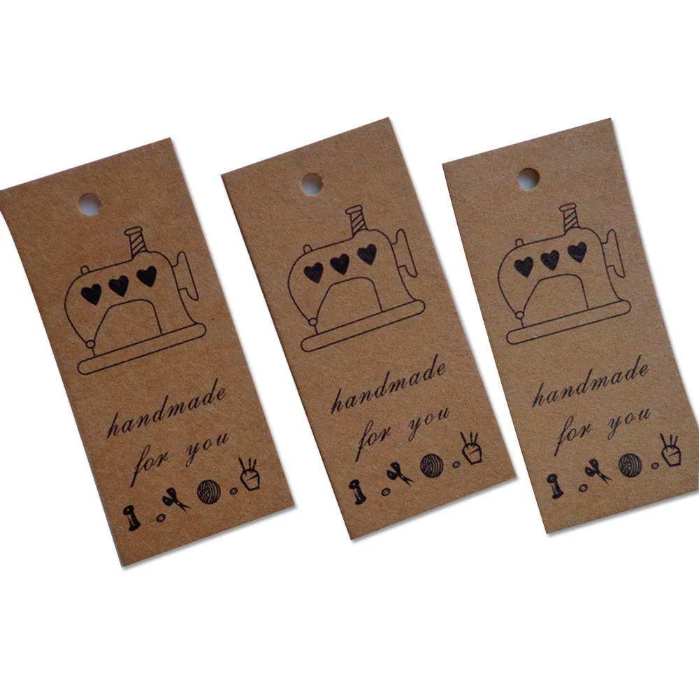 

Retro sewing machine hand made handmade Pendant Gift Box baking gift decorative label card