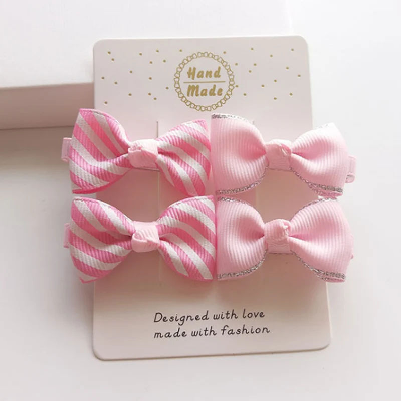 4 шт./2 пары детские заколки для волос с бантом|bow hair clip|fashion cliphair clip |