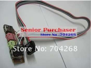 

Desktop Computer host case Front I/O Panel USB 2.0 AUDIO Mic headphone 3.5mm plug PC cable cord retail wholesale New