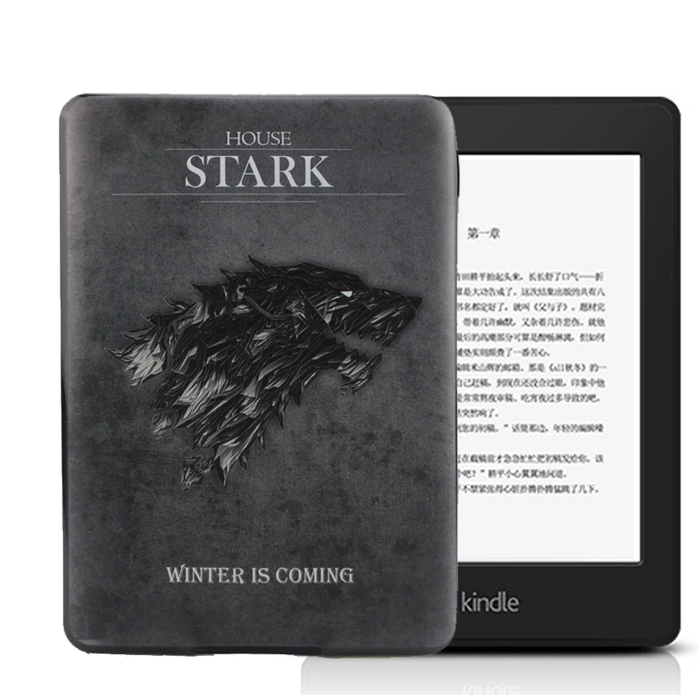 Чехол для kindle paperwhite с принтом, мягкий чехол из ТПУ для amazon paper white 6 1 2 3 поколения, читалка+ Защитная пленка для экрана