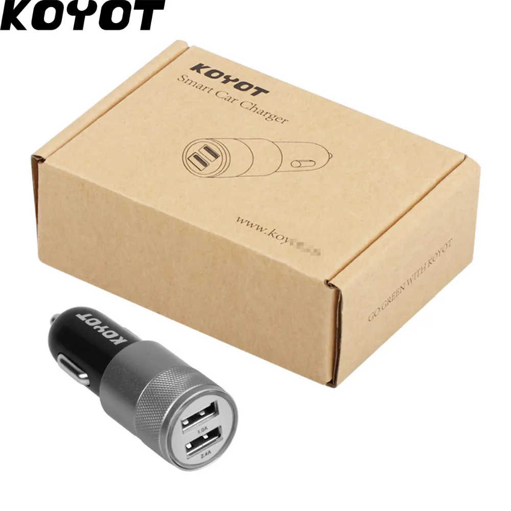 

KOYOT Dual USB Car Charger For Iphone 6 6s Plus 5s Universal Car Phone Charger For Ipad USB Adapter For Samsung USB Cigar Socket