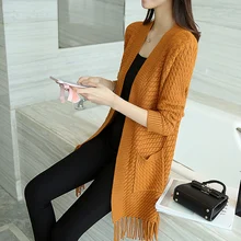 Новинка весны, женский свитер, кардиганы, повседневный теплый длинный дизайн, Женский вязаный свитер, пальто, кардиган, женский свитер