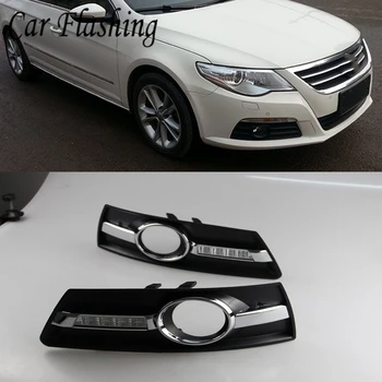 

Car flashing 1Set 12V ABS LED DRL Daytime Running Lights Daylights For Volkswagen VW Passat CC 2009 2010 2011 2012 2013 AUTO drl