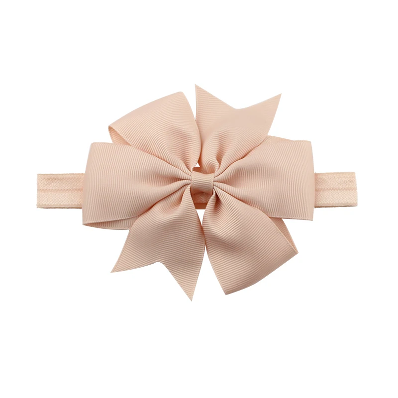 20 Colors Children Solid Ribbon Hair Bow Headbands Hair Accessories bandeau bebe fille kids Bowknot Hair bands Hair Ties (11)
