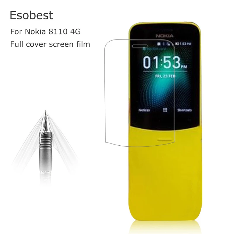 Esobest 2Pcs 3D Soft Tpu Pellicola Trasparente A Copertura Totale Per Nokia 8110 4G Screen Protector Lcd Screen Guard (Non Vetro)