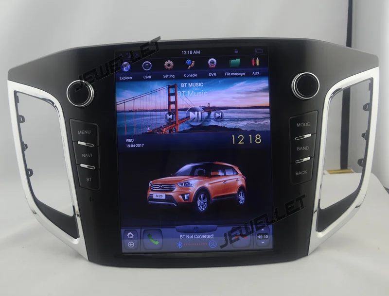 Cheap 10.4" tesla style vertical screen android 8.1 Six core Car GPS radio Navigation for Hyundai ix25 Creta Cantus 2014-2019 2