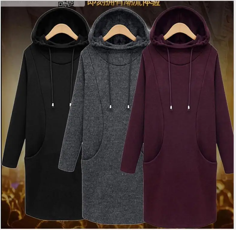 2017 Winter Autumn Women Long Sleeve Hooded Jacket Loose