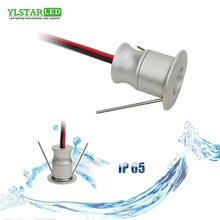 YLSTAR DC12V 1 Вт Мини Светодиодный точечный светильник водонепроницаемый IP65 водонепроницаемый точечный светильник для шкафа потолочный светильник в кухню