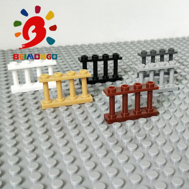 Бесплатная доставка! BEIMONGO строительные блоки MOC забор 1x4x2 2W 4 ручки перила 10 шт