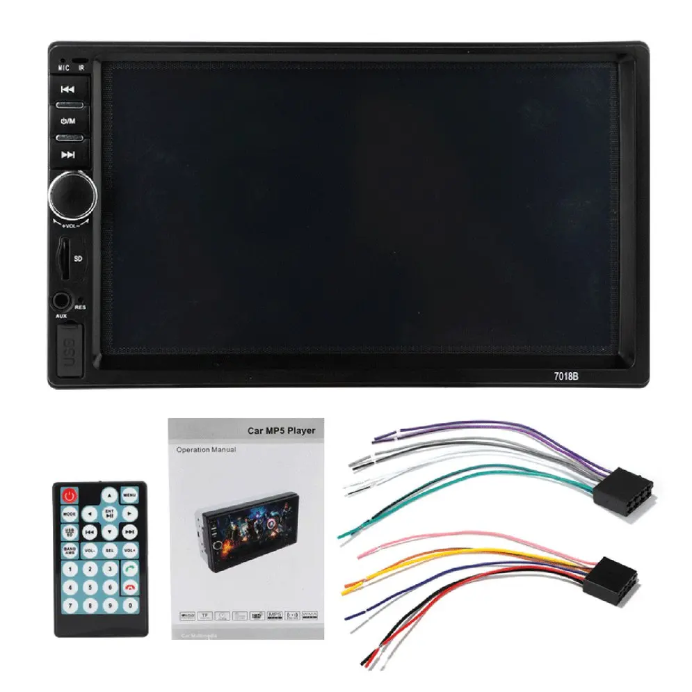7018B 2 Din " сенсорный экран автомобиля MP5 плеер аудио стерео FM радио Bluetooth MP3 плеер Поддержка TF мультимедийный плеер