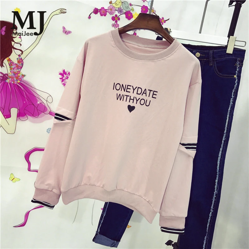 

MaiJee Pink Hoodies Women Sweatshirt Trainingspak Sudaderas Mujer Moletom Feminino Moletons Sudaderas Mujer