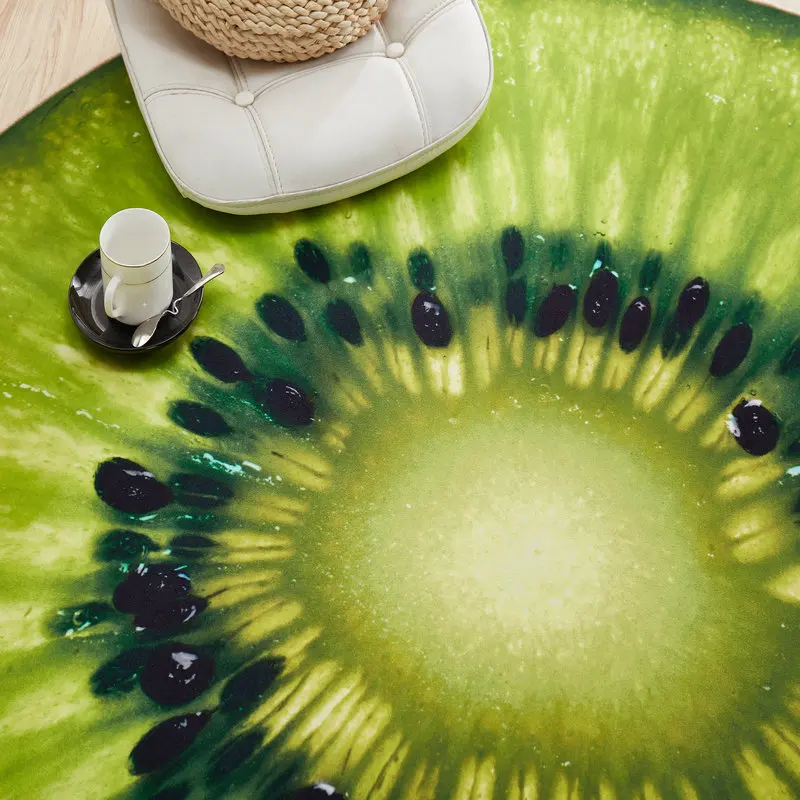 3D Lifelike Fruit Cross Section Round Mat Rugs And Child Carpet Yoga