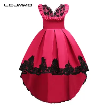 

LCJMMO High Quality Flower Girls Party Dresses For Birthday Wedding Embroidery Kids Dress Ball Gown Baby Girl Clothes 100-155cm