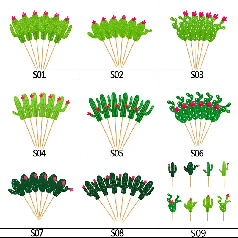 6/8 шт. прелестные фетровые кактус торт Топпер кекс Палочки для Одежда для свадьбы, дня рождения торт украшения на Рождество, для дома, для выпечки 8Z