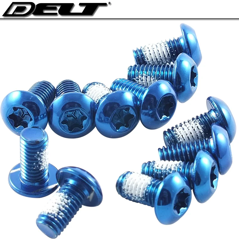 12Pcs MTB Bike Bicycle Head Disc Brake Rotor M5x10mm Bolts Torx T25 Screws Nuts