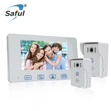 7”color TFT LCD Waterproof wired video door phone door video intercom with Night vision for Home Electric unlock function