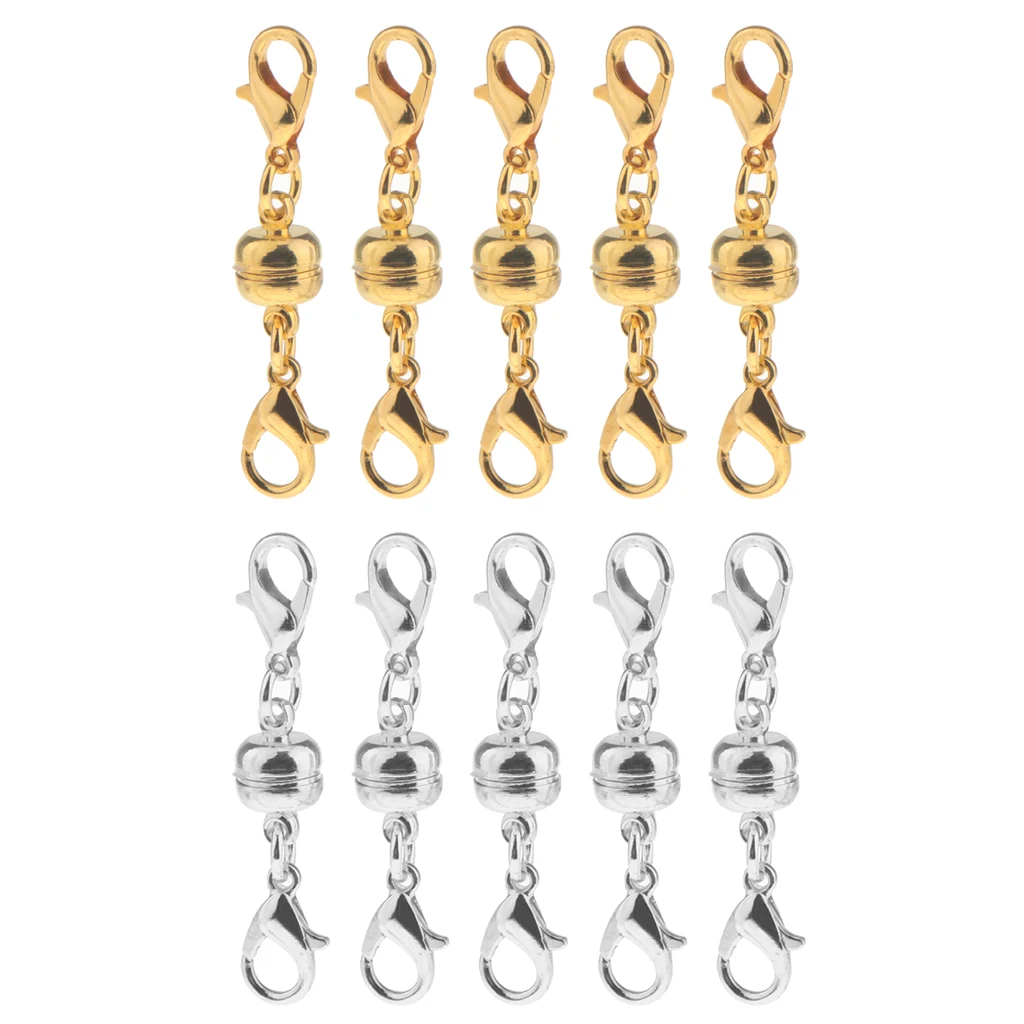 5 Piece Magic Magnetic Lobster Clasps Connector Findings for Jewelry Making Bracelet Necklace Design Repair Hooks