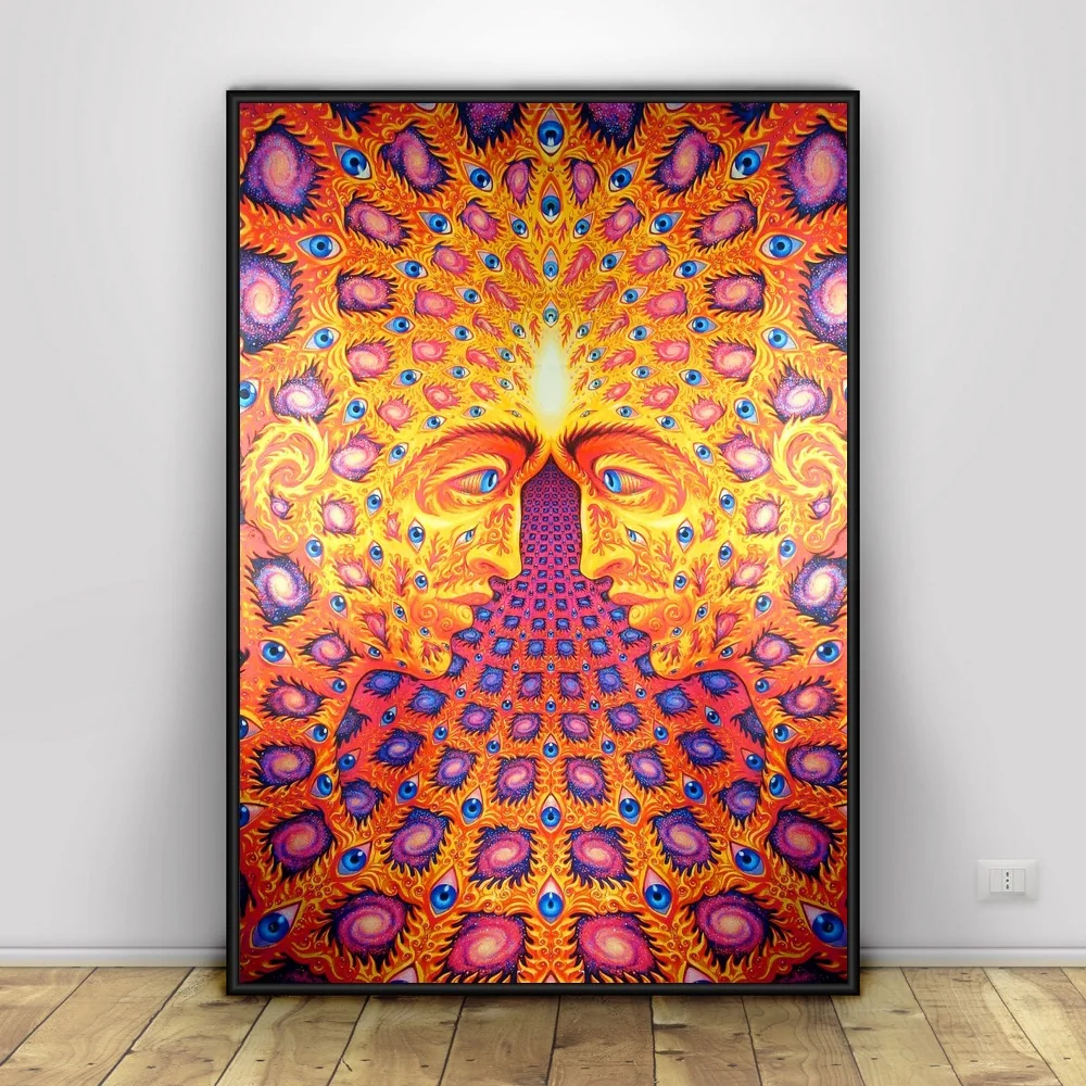 

Alex Grey Psychedelic Art Silk Fabric Psychedelic Poster Print Classic Wall Home