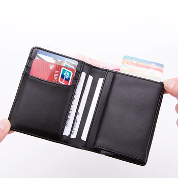 

The new aluminum alloy wallet will automatically pop up the cardholder's wallet and swipe the bank card cover against theft