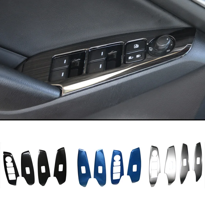 

For Modified glass lifting and polishing stainless steel panel sequins for Mazda 3 Axlce interior decoration, 2014-2019
