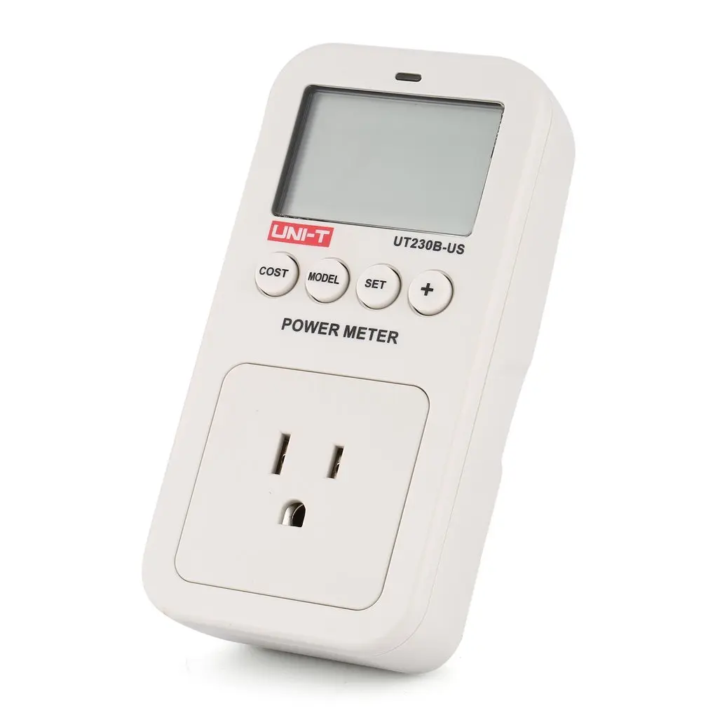 

UNI-T UT230B-US Wattmeter Voltage Current Cost Frequency Power Meter LCD Power Consumption Monitor Outlet US Plug