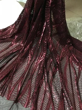 embroidery mesh fabric nigerian tulle lace fabric with sequins SYJ-10195 French Net Lace Fabric hot sale embroidery mesh fabric nigerian tulle lace fabric with sequins SYJ-10195 French Net Lace Fabric hot sale
