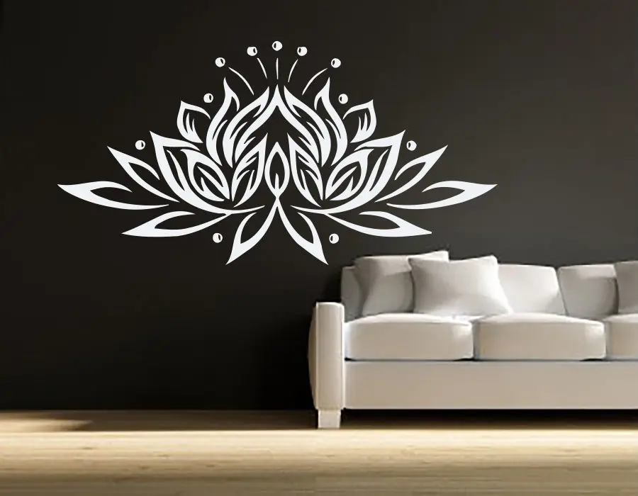 Buy D356 Lotus Wall Decals Flower Art Pattern Yoga