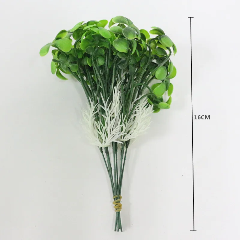 Flone Mini Artificial Plastic Plant Simulation Little Sapling Fake Plant Flower Home Party Office Garden Decor Plant (10)