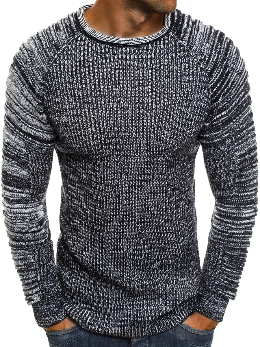 Для мужчин свитера Зимние Повседневные свитер пуловер Для мужчин осень Круглый воротник качество лоскутное вязать бренд Для мужчин свитер размер M-3XL