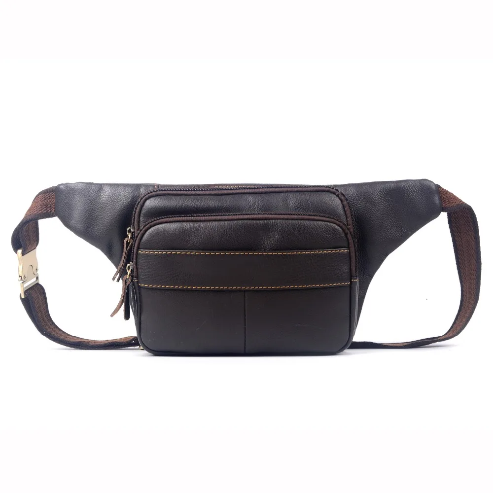 Genuine leather big capacity messenger bags for men single shoulder bag