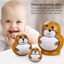 10 слоев деревянный рисованный живот мультфильм животное русская матрешка куклы набор русские игрушки куклы