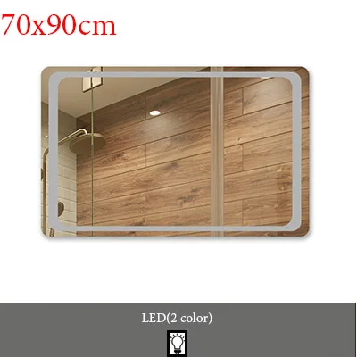 Отельный пользовательский сенсорный Bluetooth светодиодный зеркальный умный Анти-туман настенный туалетный зеркало для дома 2 цвета светильник espejo pared tocador - Цвет: M023A-700x900mm